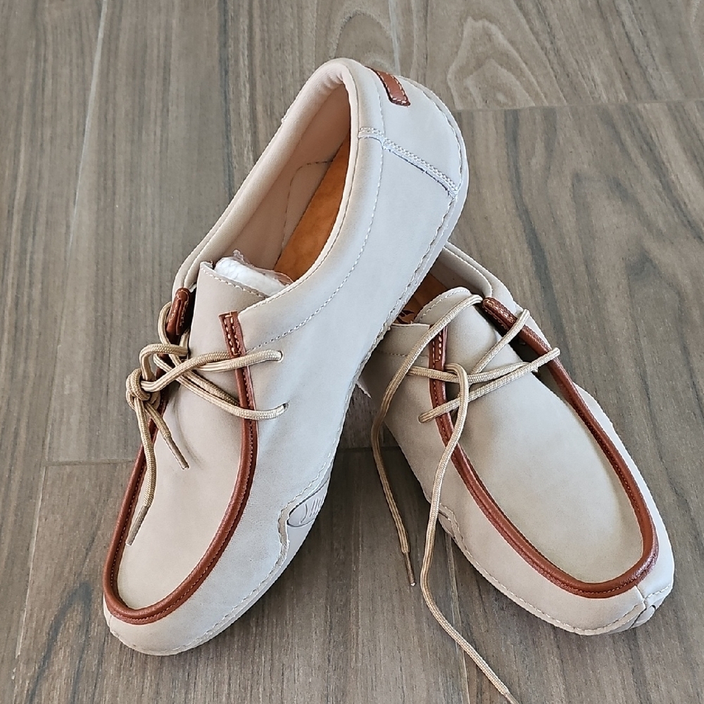 Elegant Beige and Brown Men's Loafers